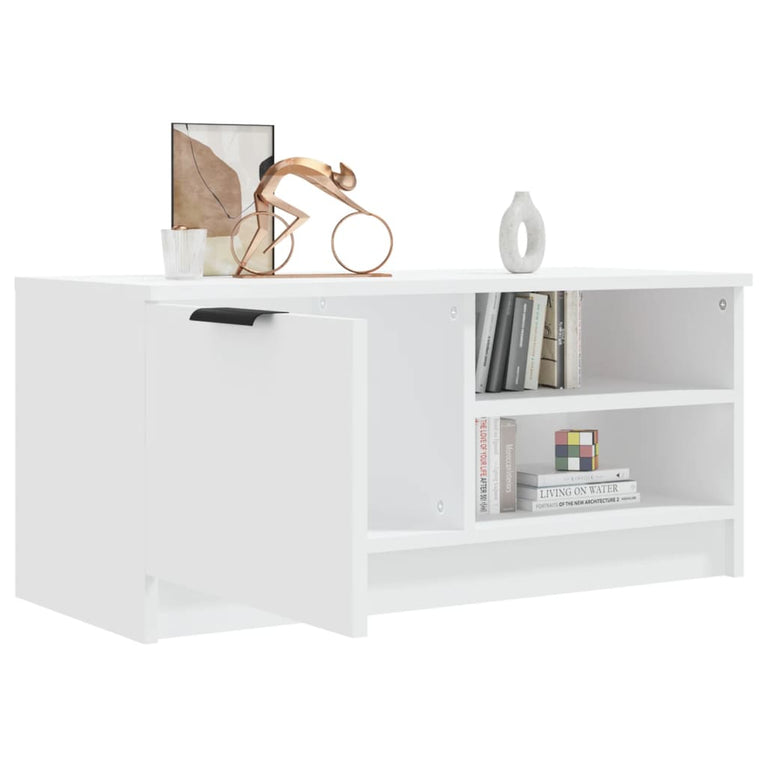 Tv-meubel 80x35x36,5 cm bewerkt hout wit MeubelReus