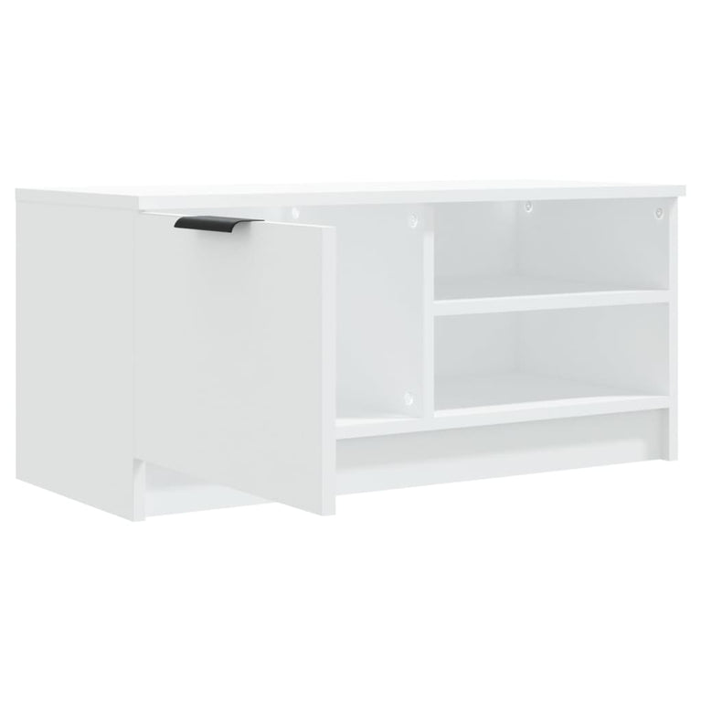 Tv-meubel 80x35x36,5 cm bewerkt hout wit MeubelReus