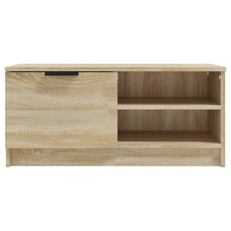 Tv-meubel 80x35x36,5 cm bewerkt hout sonoma eikenkleurig MeubelReus