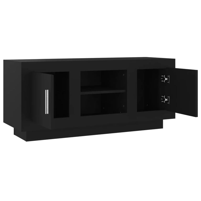 Tv-meubel 102x35x45 cm bewerkt hout zwart MeubelReus