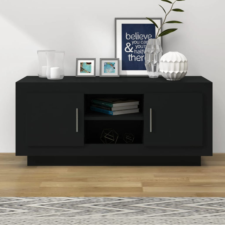 Tv-meubel 102x35x45 cm bewerkt hout zwart MeubelReus