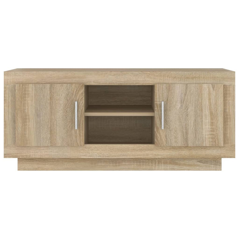 Tv-meubel 102x35x45 cm bewerkt hout sonoma eikenkleurig MeubelReus