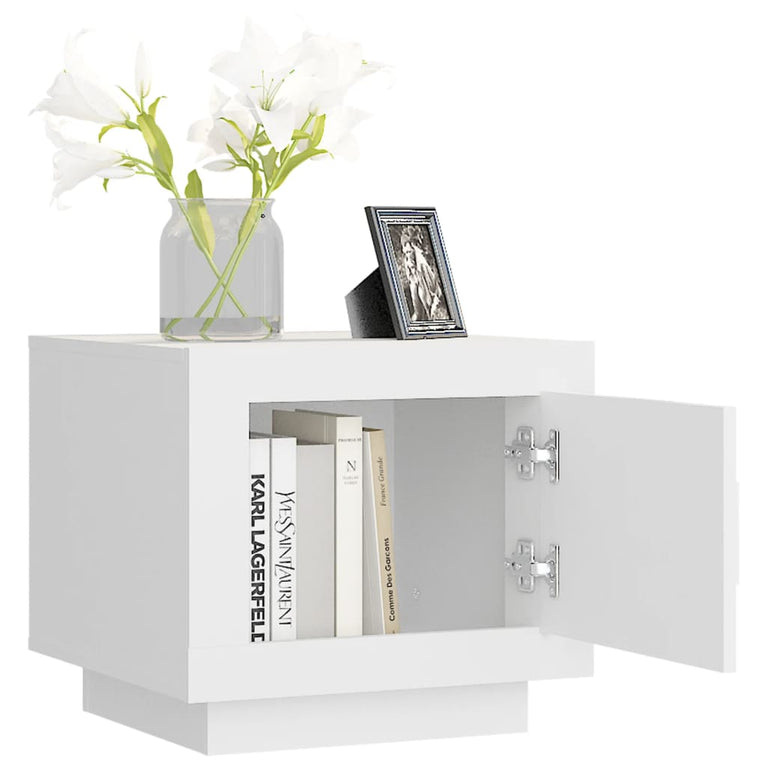 Salontafel 51x50x45 cm bewerkt hout wit MeubelReus