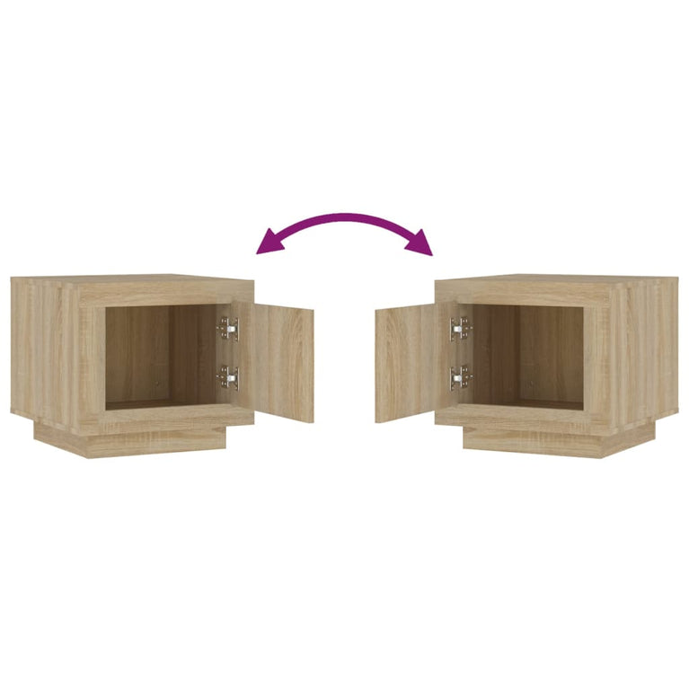 Salontafel 51x50x45 cm bewerkt hout sonoma eikenkleurig MeubelReus