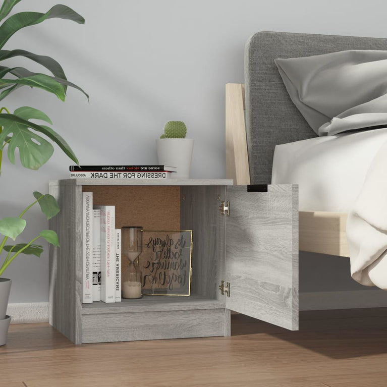 Nachtkastjes 2 st 40x39x40 cm grijs sonoma eikenkleurig MeubelReus