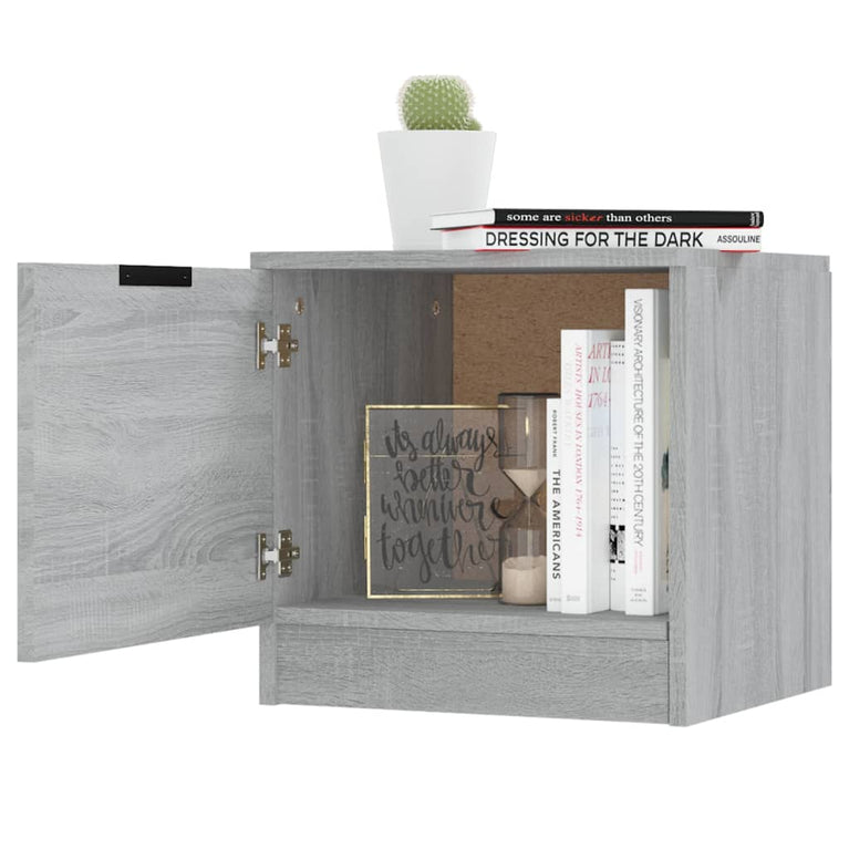 Nachtkastjes 2 st 40x39x40 cm grijs sonoma eikenkleurig MeubelReus