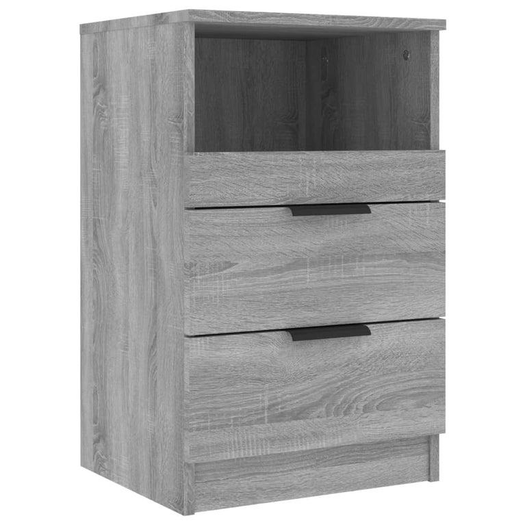 Nachtkastjes 2 st bewerkt hout grijs sonoma eikenkleurig MeubelReus