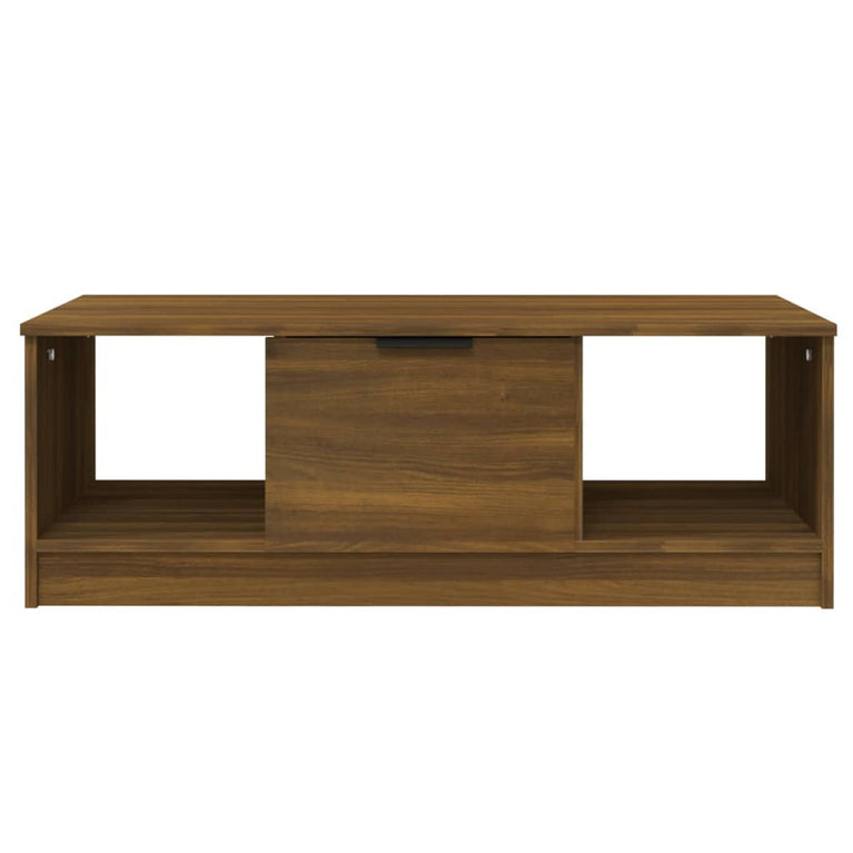 Salontafel 102x50x36 cm bewerkt hout bruin eikenkleur MeubelReus