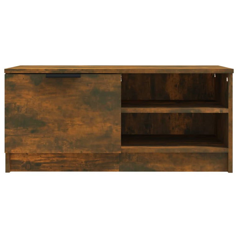 Tv-meubel 80x35x36,5 cm bewerkt hout gerookt eikenkleurig MeubelReus