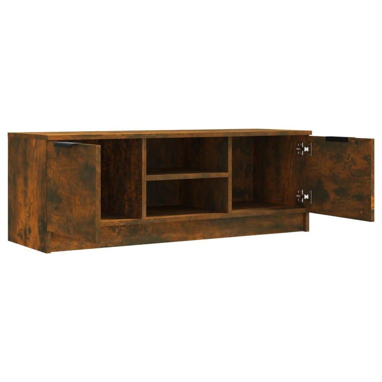 Tv-meubel 102x35x36,5 cm bewerkt hout gerookt eikenkleurig MeubelReus