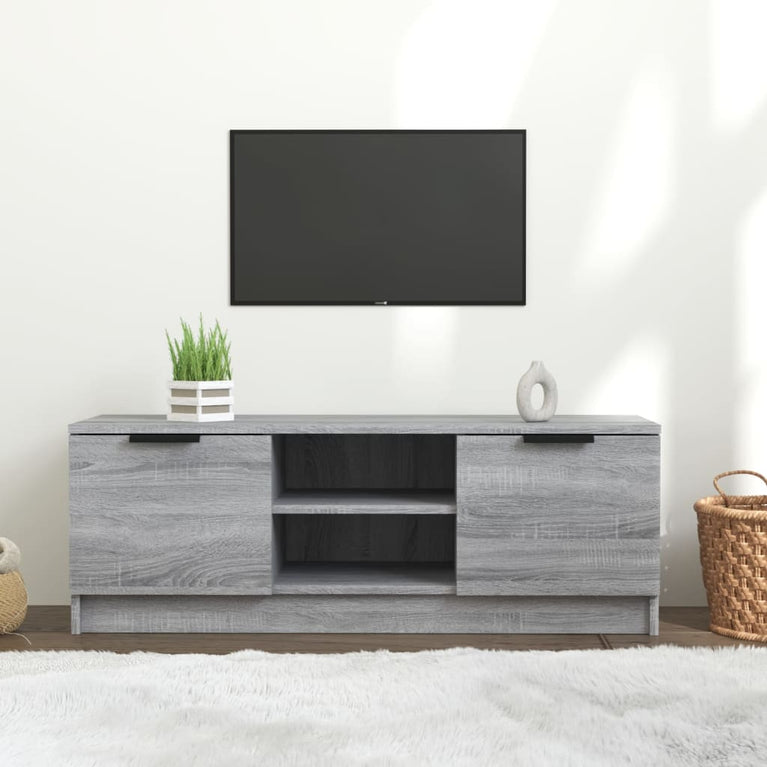 Tv-meubel 102x35x36,5 cm bewerkt hout grijs sonoma eikenkleurig MeubelReus