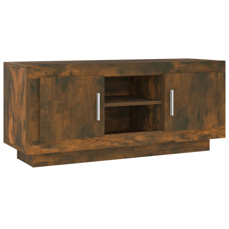 Tv-meubel 102x35x45 cm bewerkt hout gerookt eikenkleurig MeubelReus