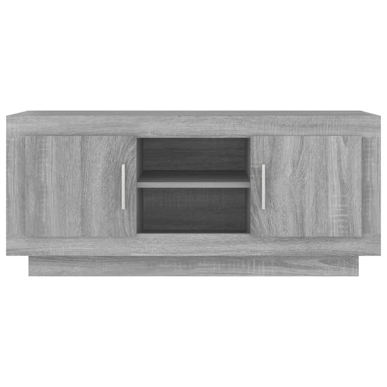 Tv-meubel 102x35x45 cm bewerkt hout grijs sonoma eikenkleurig MeubelReus