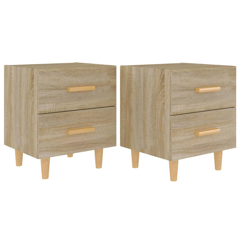 Nachtkastjes 2 st 40x35x47,5 cm sonoma eikenkleurig MeubelReus