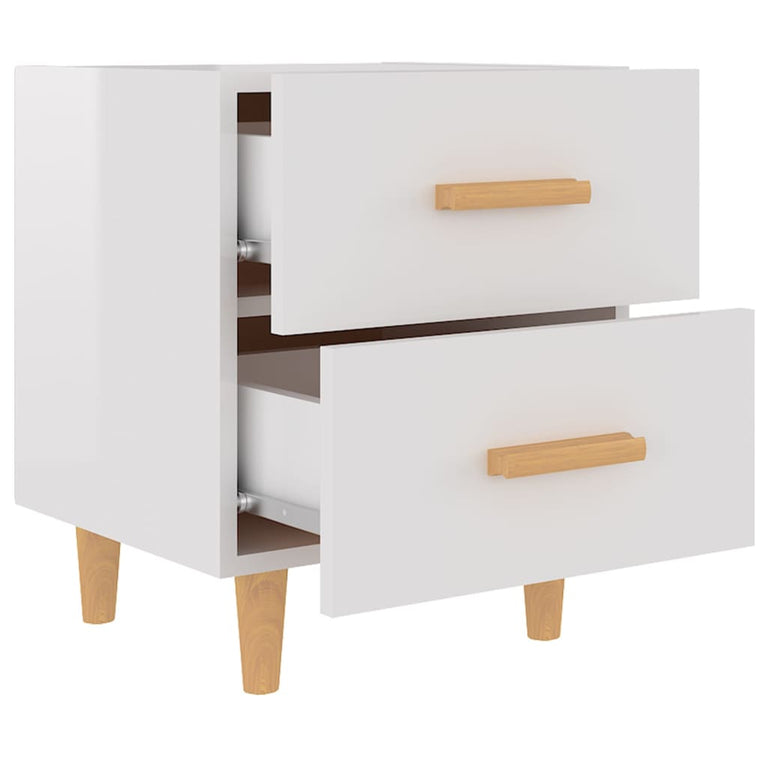 Nachtkastjes 2 st 40x35x47,5 cm hoogglans wit MeubelReus