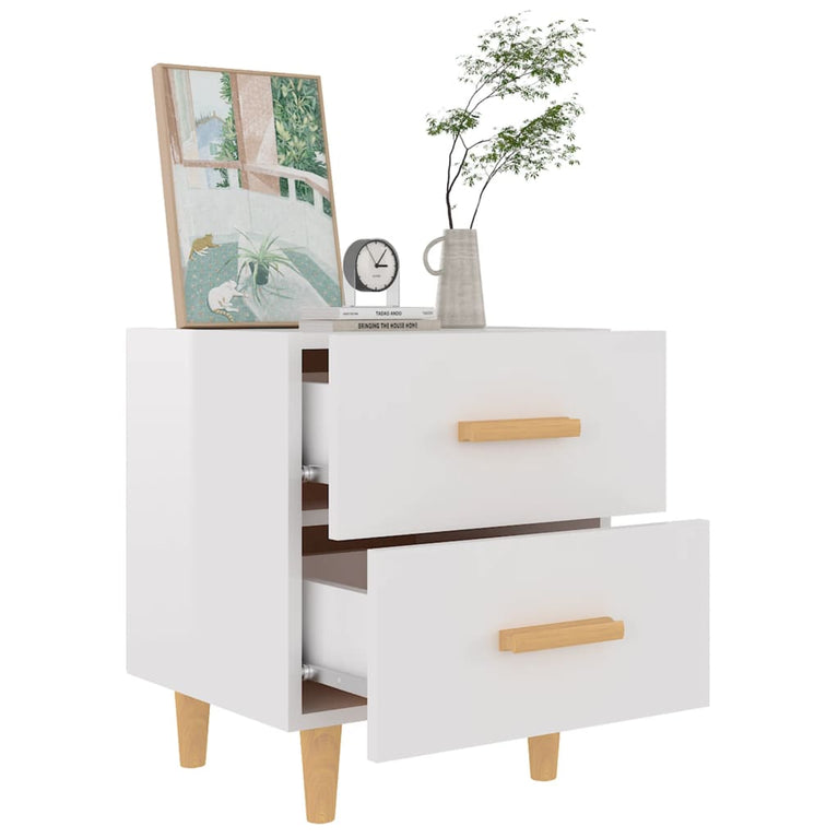 Nachtkastjes 2 st 40x35x47,5 cm hoogglans wit MeubelReus