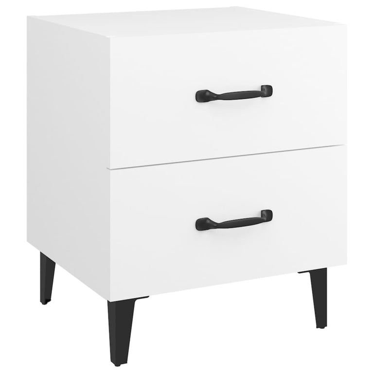 Nachtkastjes 2 st 40x35x47,5 cm wit MeubelReus