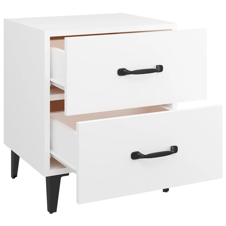Nachtkastjes 2 st 40x35x47,5 cm wit MeubelReus