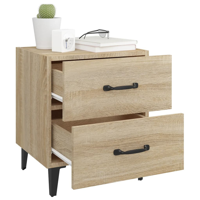Nachtkastjes 2 st 40x35x47,5 cm sonoma eikenkleurig MeubelReus