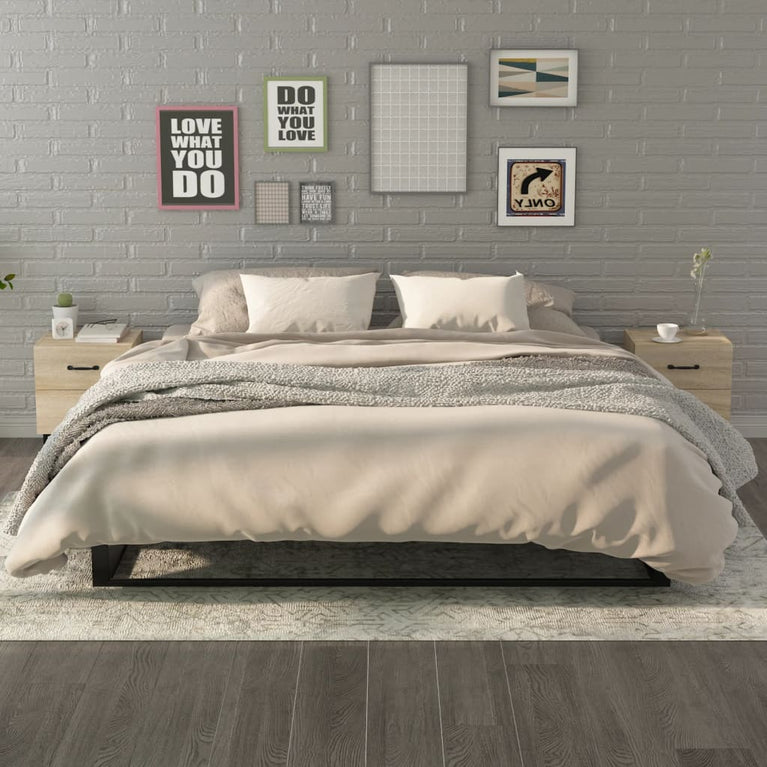 Nachtkastjes 2 st 40x35x47,5 cm sonoma eikenkleurig MeubelReus