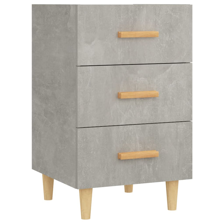 Nachtkastje 40x40x66 cm bewerkt hout betongrijs MeubelReus