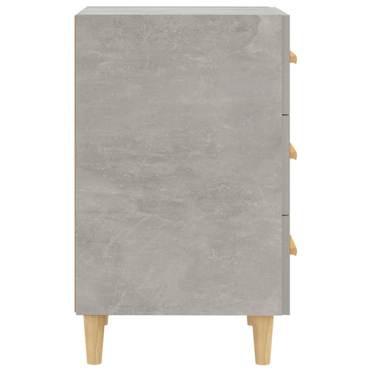Nachtkastje 40x40x66 cm bewerkt hout betongrijs MeubelReus