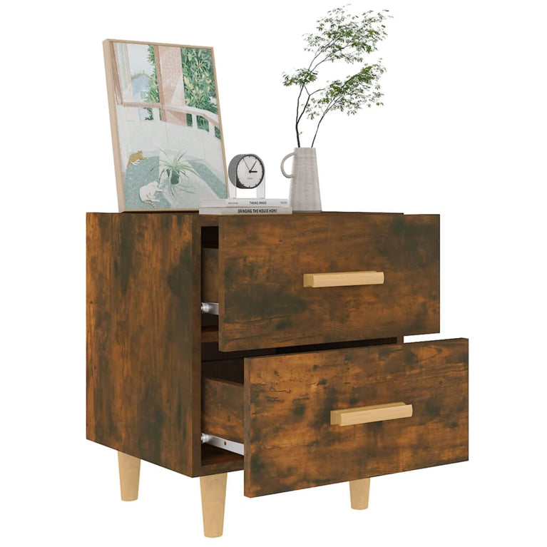 Nachtkastjes 2 st 40x35x47,5 cm gerookt eikenkleurig MeubelReus