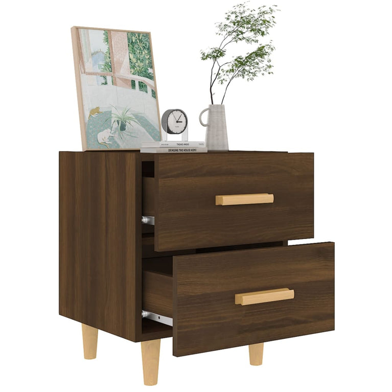 Nachtkastjes 2 st 40x35x47,5 cm bruineikenkleurig MeubelReus