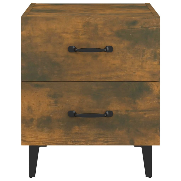 Nachtkastjes 2 st 40x35x47,5 cm gerookt eikenkleurig MeubelReus