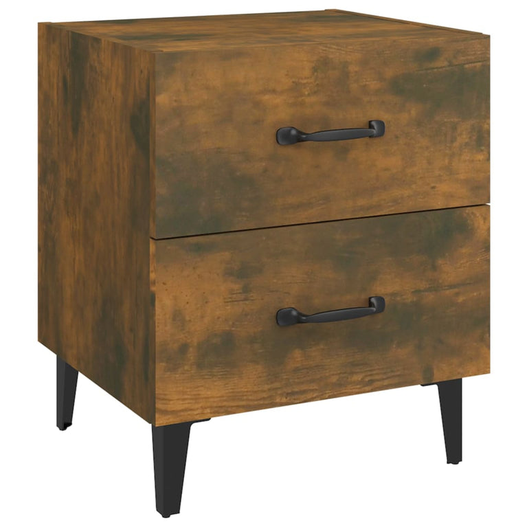 Nachtkastjes 2 st 40x35x47,5 cm gerookt eikenkleurig MeubelReus