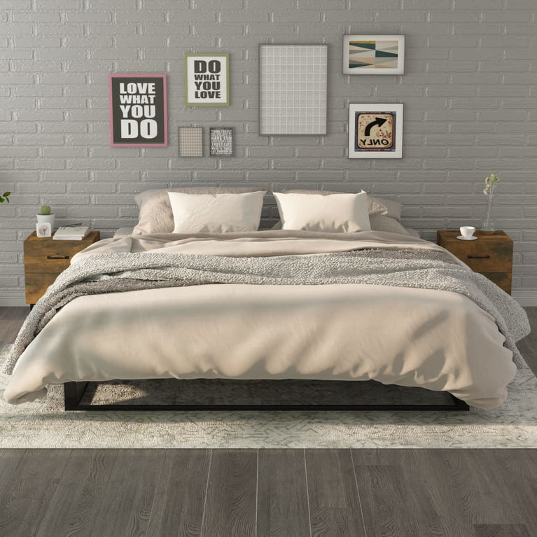 Nachtkastjes 2 st 40x35x47,5 cm gerookt eikenkleurig MeubelReus