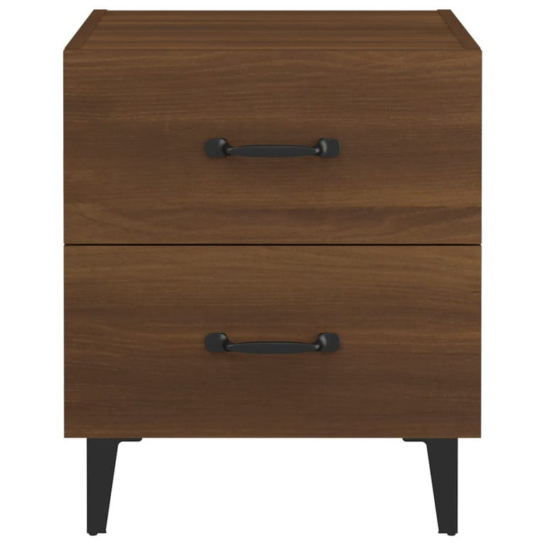 Nachtkastjes 2 st 40x35x47,5 cm bruineikenkleurig MeubelReus