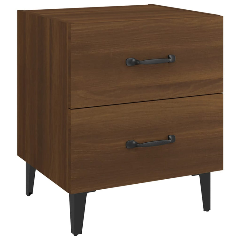 Nachtkastjes 2 st 40x35x47,5 cm bruineikenkleurig MeubelReus
