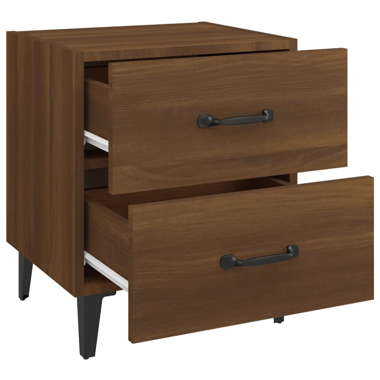 Nachtkastjes 2 st 40x35x47,5 cm bruineikenkleurig MeubelReus