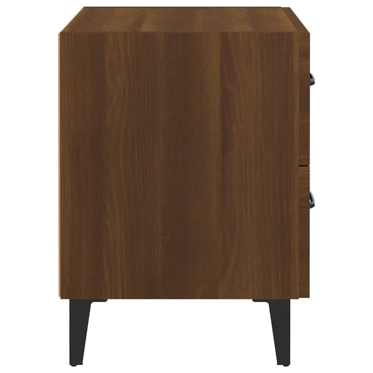 Nachtkastjes 2 st 40x35x47,5 cm bruineikenkleurig MeubelReus
