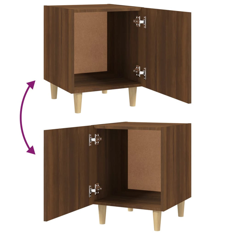 Nachtkastjes 2 st bewerkt hout bruineikenkleurig MeubelReus