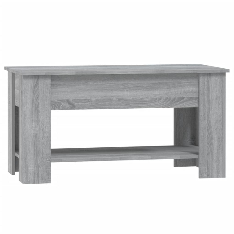Salontafel 101x49x52 cm bewerkt hout grijs sonoma eikenkleurig