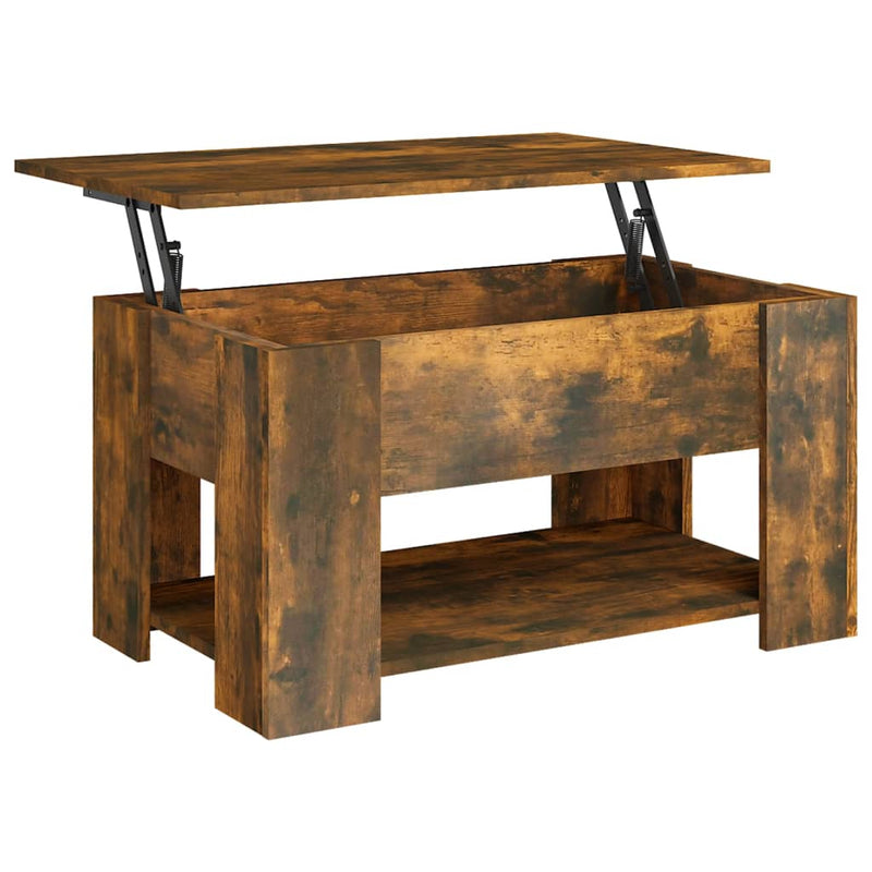Salontafel 79x49x41 cm bewerkt hout gerookt eikenkleurig MeubelReus