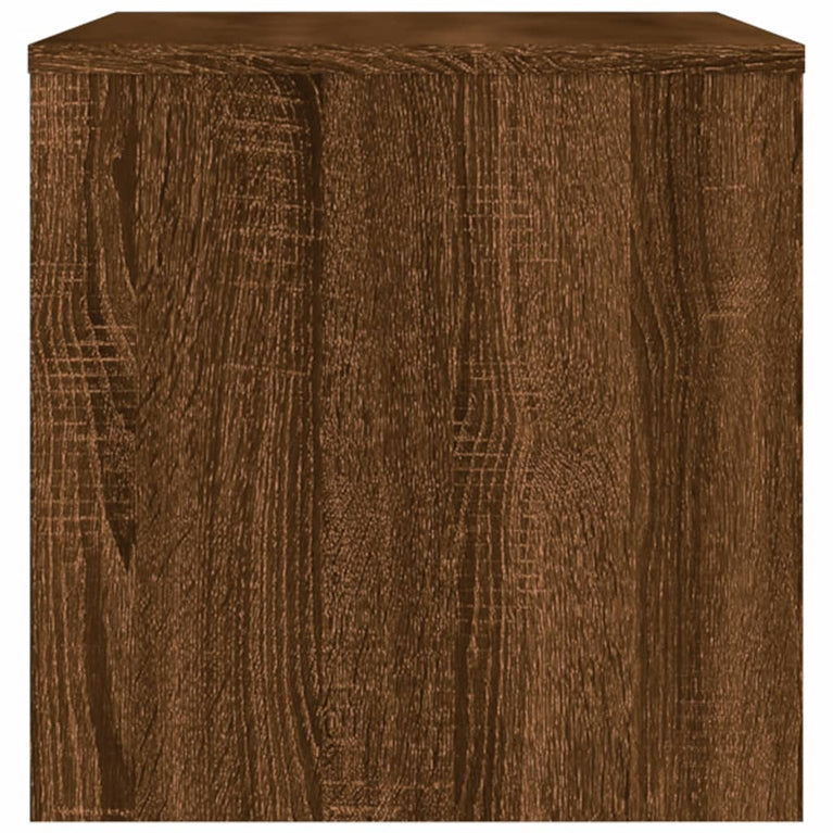Tv-meubel 80x40x40 cm bewerkt hout bruineikenkleurig