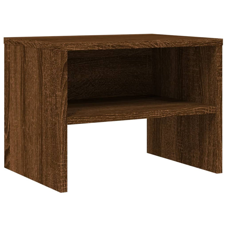 Nachtkastje 40x30x30 cm bewerkt hout bruin eikenkleur MeubelReus