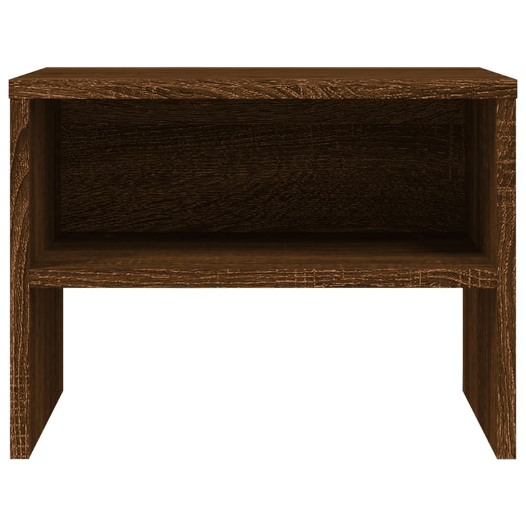 Nachtkastje 40x30x30 cm bewerkt hout bruin eikenkleur MeubelReus