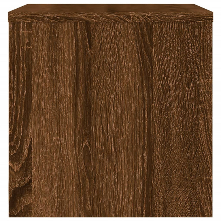 Nachtkastje 40x30x30 cm bewerkt hout bruin eikenkleur MeubelReus