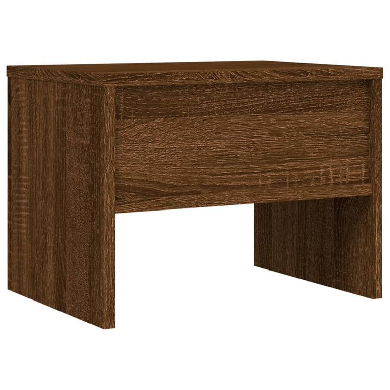 Nachtkastje 40x30x30 cm bewerkt hout bruin eikenkleur MeubelReus