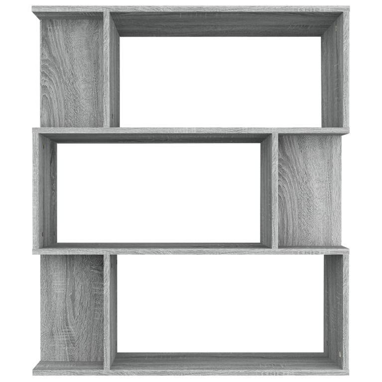 Boekenkast / kamerscherm 80x24x96 cm bewerkt hout grijs sonoma MeubelReus