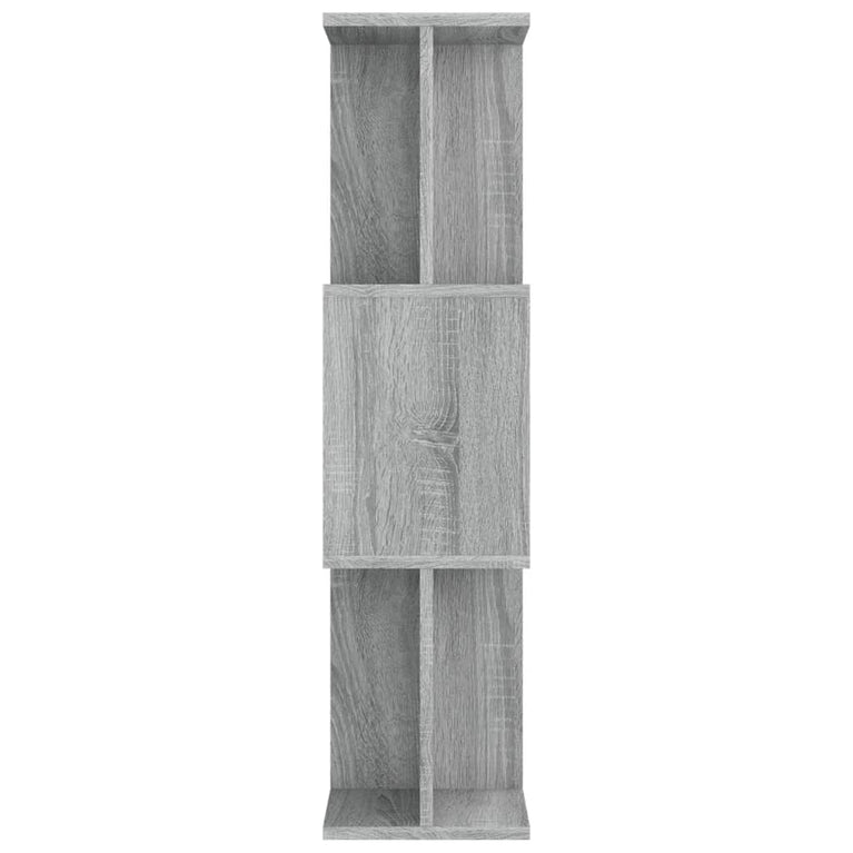 Boekenkast / kamerscherm 80x24x96 cm bewerkt hout grijs sonoma MeubelReus