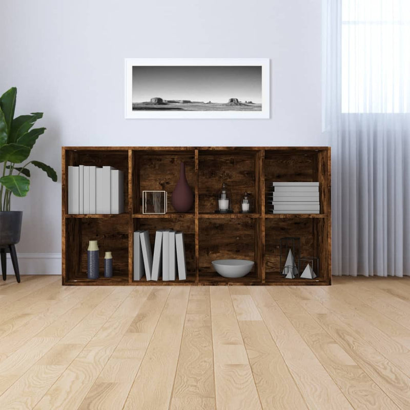 Boekenkast 66x30x130 cm bewerkt hout gerookt eikenkleurig MeubelReus
