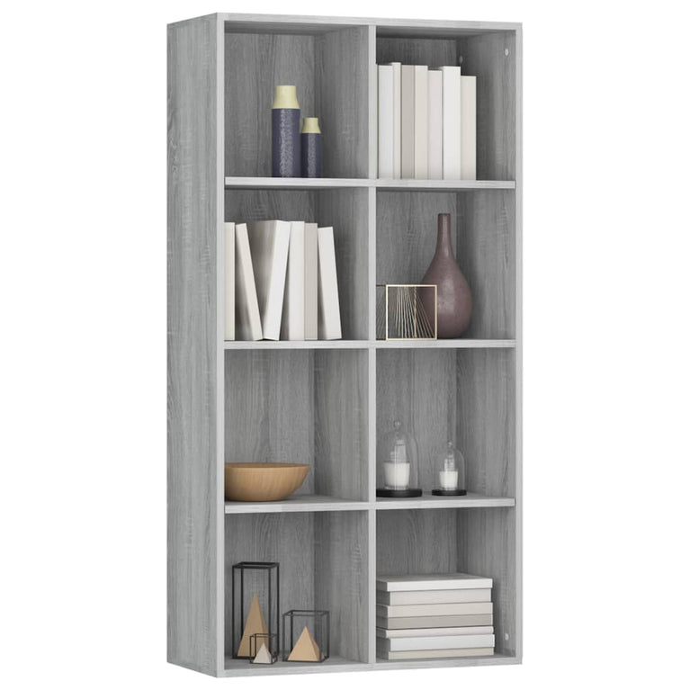 Boekenkast 66x30x130 cm bewerkt hout sonoma grijs MeubelReus