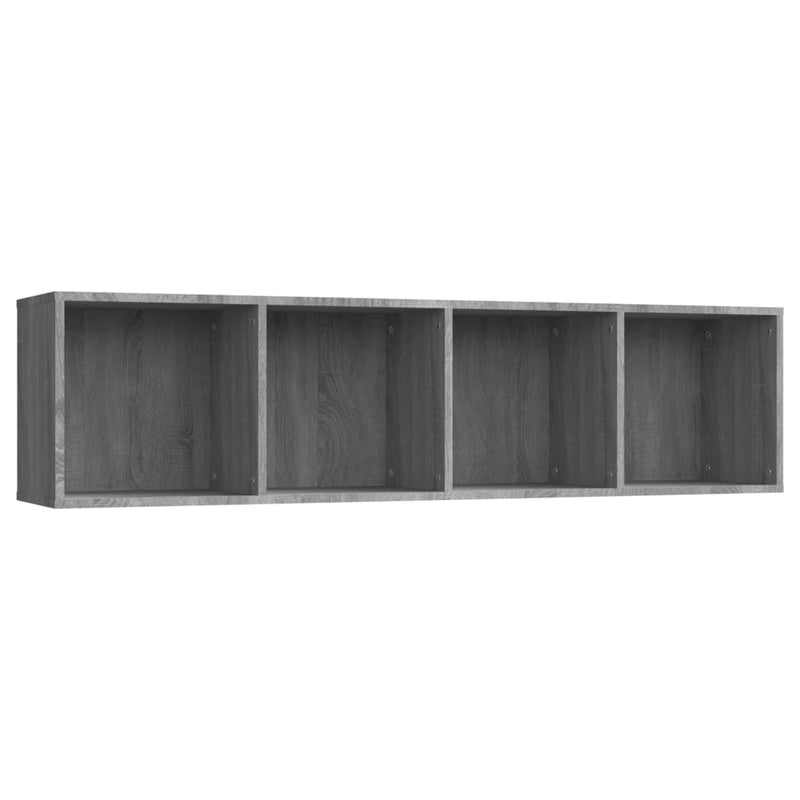 Boekenkast/tv-meubel 143x30x36 cm bewerkt hout grijs sonoma MeubelReus