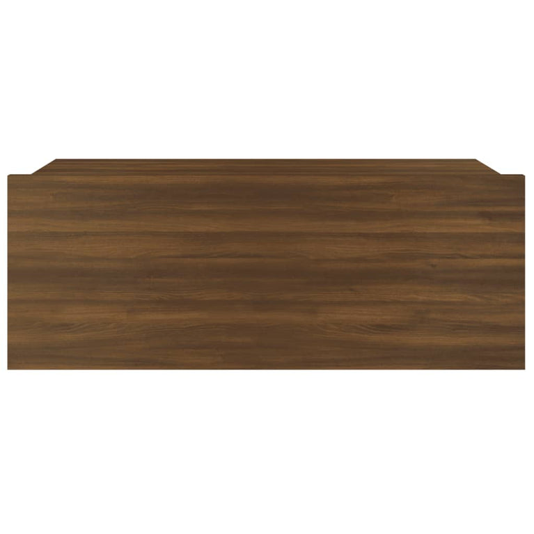Nachtkastje zwevend 40x30x15 cm bewerkt hout bruin eikenkleur MeubelReus