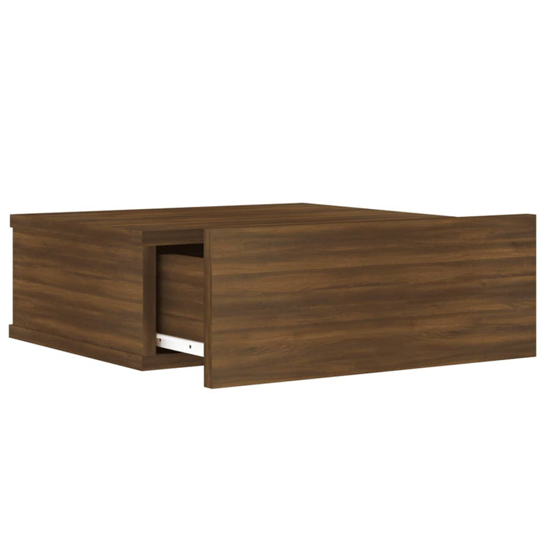 Nachtkastjes 2 st zwevend 40x30x15 cm bewerkt hout bruineiken MeubelReus
